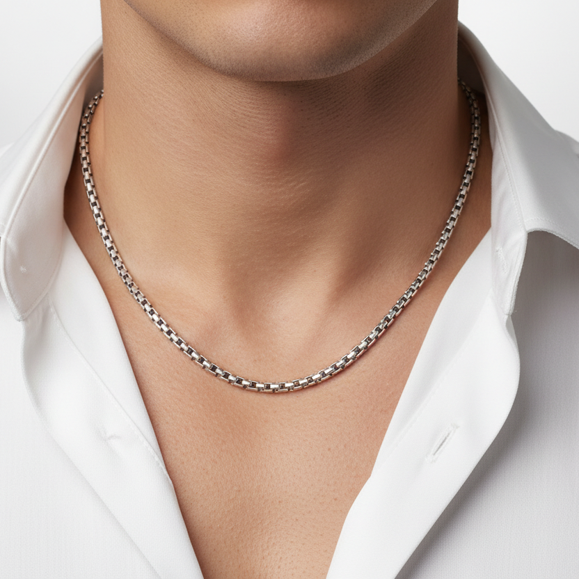 THE CUBIC RICE CHAIN NECKLACE